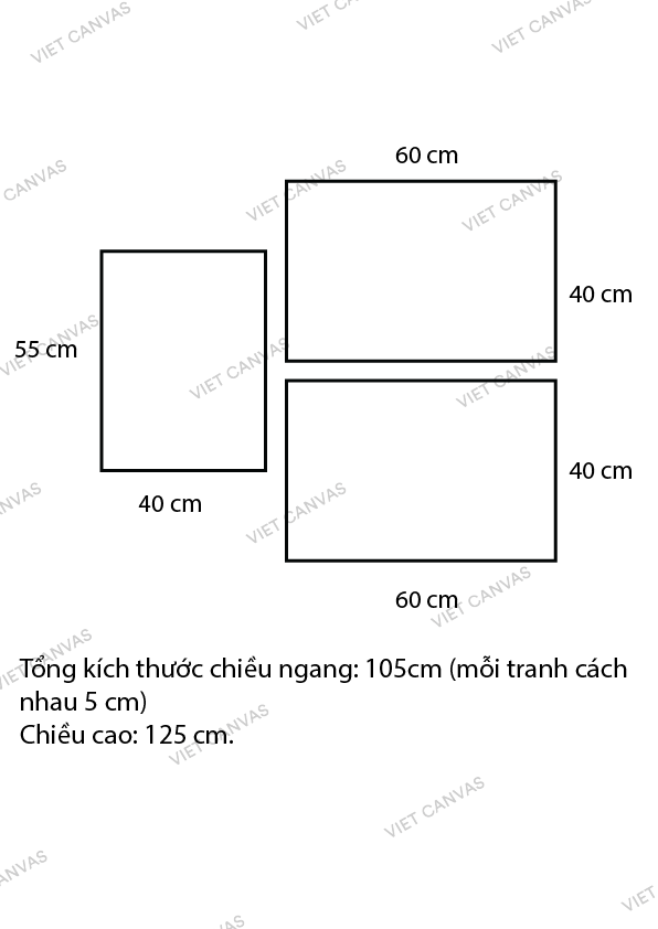 Bộ 3 Tranh Sư Tử - VH822