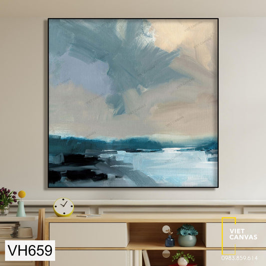 Tranh Trừu Tượng Sắc Xanh - VH659