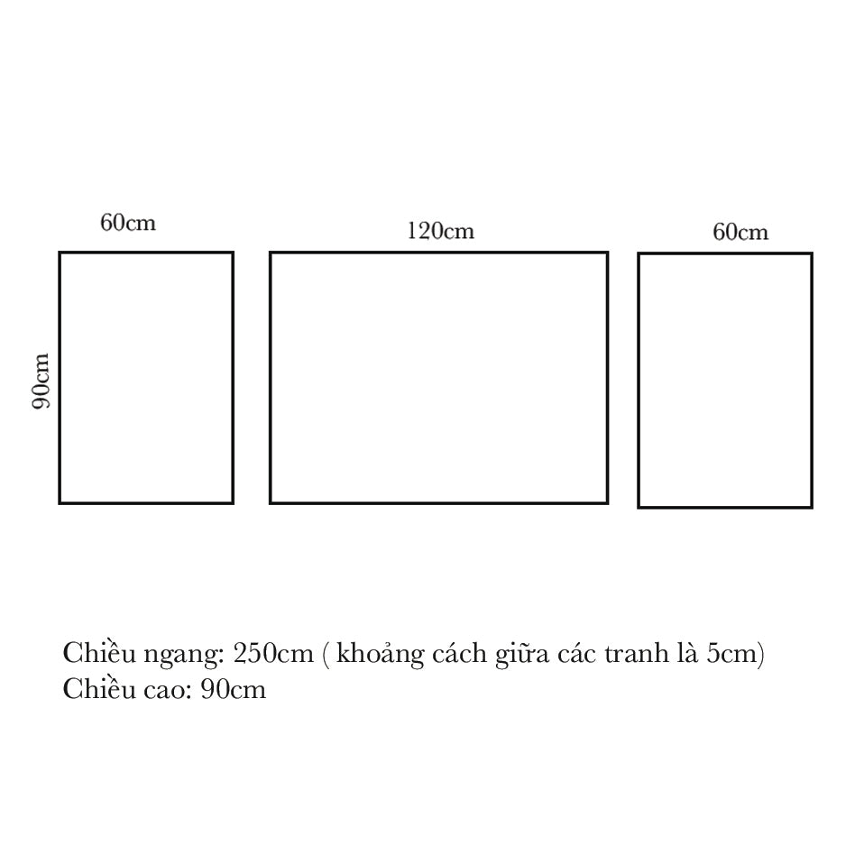 Bộ 3 Tranh Chú Mèo Dưới Cây Hồng Rực Rỡ - VH193