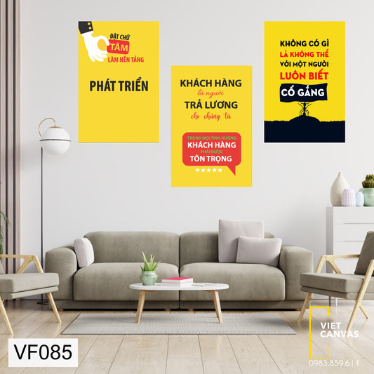 Bộ 3 Tranh Những Câu Quotes Truyền Động Lực - VF085