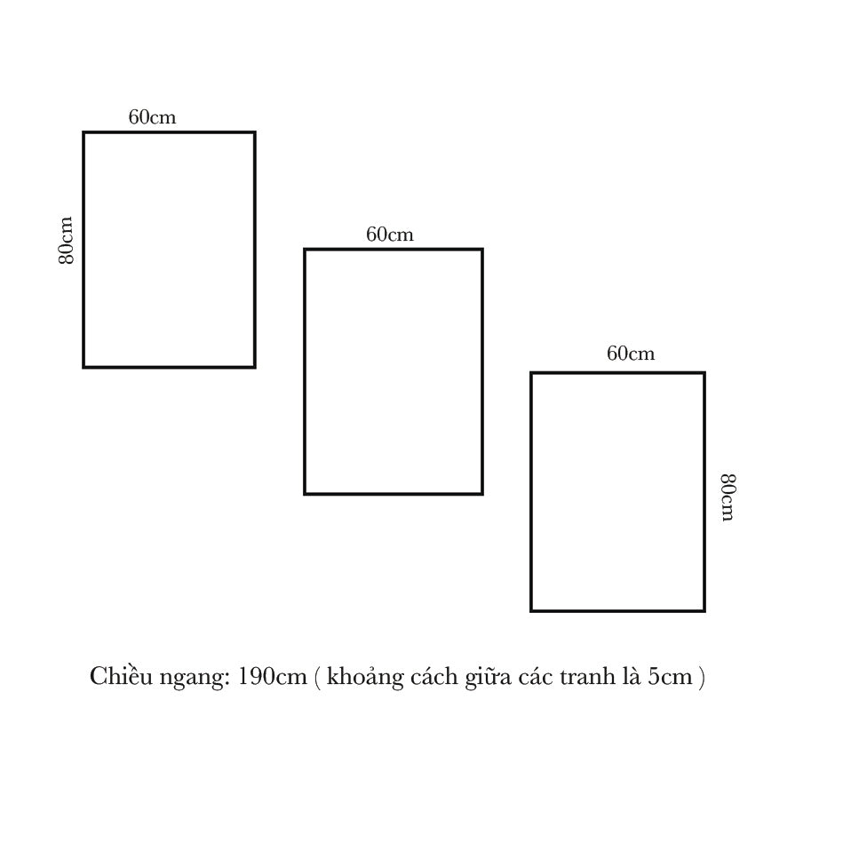 Bộ 3 Tranh Cô Gái Trừu Tượng Sang Trọng - VH192