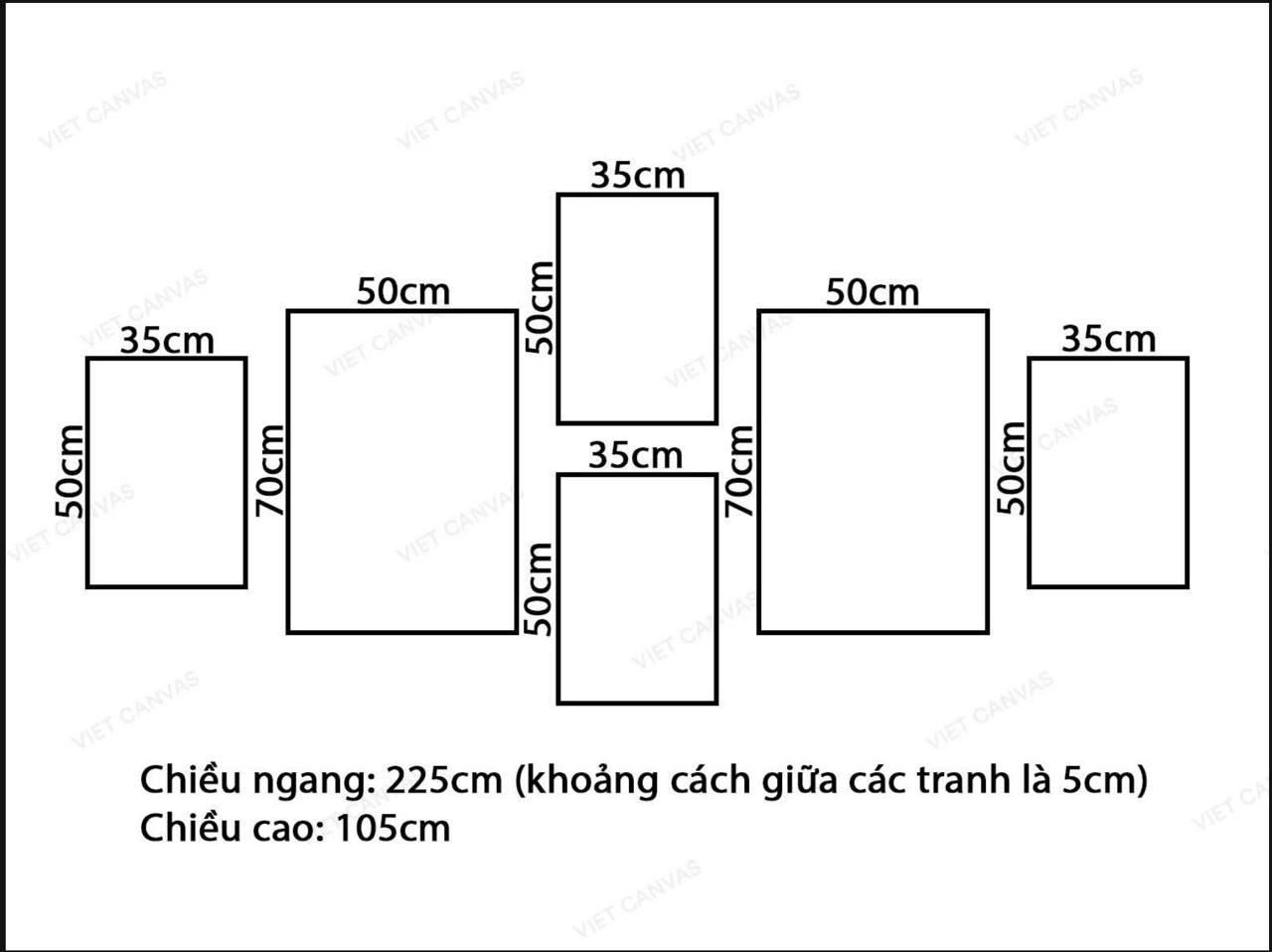 Bộ 6 Tranh Câu Quoets Truyền Động Lực - VH475