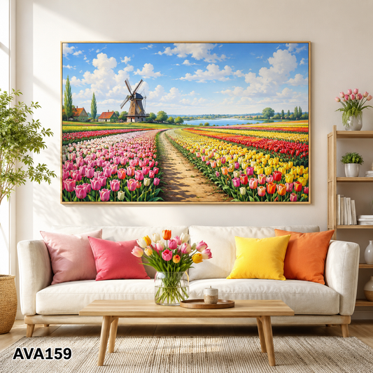 Tranh Cánh Đồng Hoa Tulip - AVA159