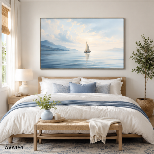 Tranh Con Thuyền Trên Biển Xanh - AVA151