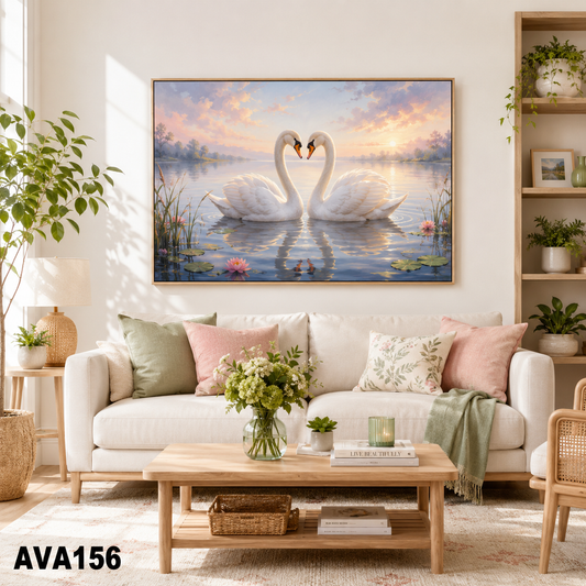 Tranh Đôi Uyên Ương Hạnh Phúc - AVA156