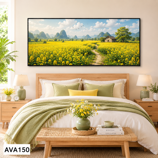 Tranh Đồng Hoa Vàng - AVA150