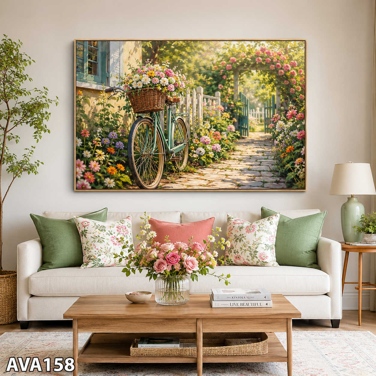 Tranh Xe Đạp Hoa - AVA158