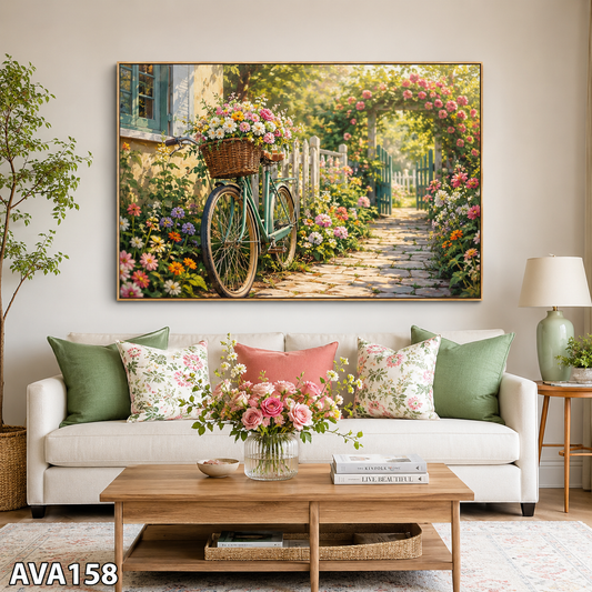 Tranh Xe Đạp Hoa - AVA158