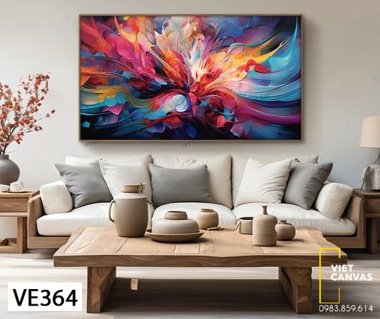 Tranh Trừu Tượng Rực Rỡ Sắc Màu - VE364