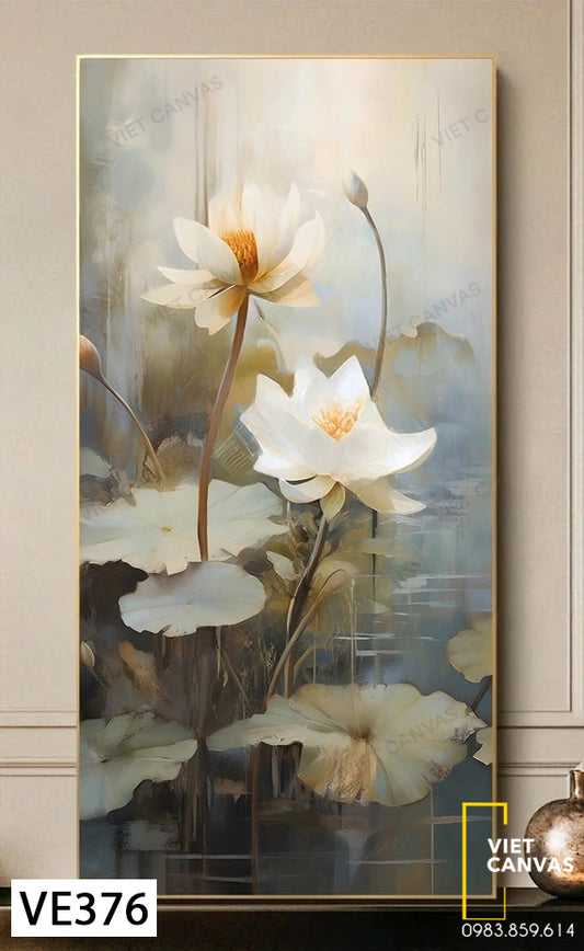 Tranh Sen Trắng - VE376