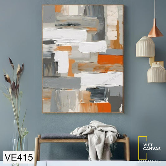 Tranh Trừu Tượng Cam - VE415