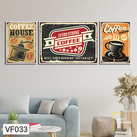 Bộ 3 Tranh Về Cà Phê - VF033