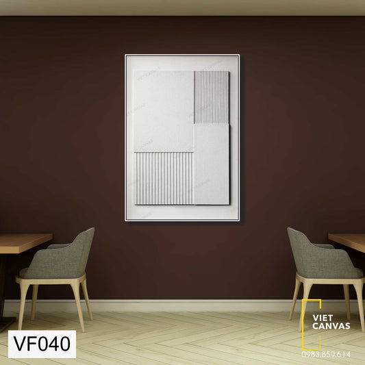Tranh Nghệ Thuật Trừu Tượng Mảng Đá Bất Đối Xứng - VF040