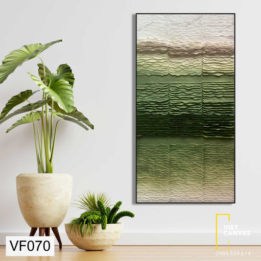 Tranh Trừu Tượng Mảng Vảy Màu Lục - VF070