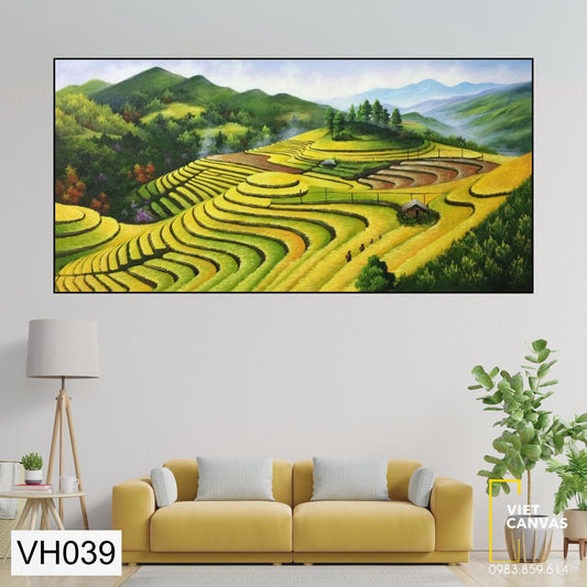 Tranh Cánh Đồng Ruộng Bậc Thang - VH039