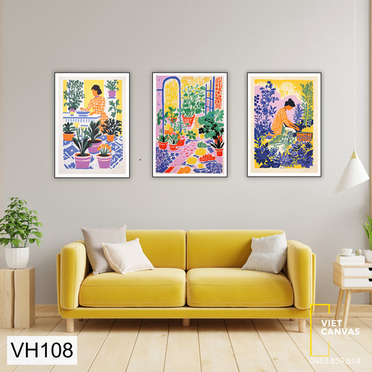 Bộ 3 Tranh Hiện Đại Nhiều Màu - VH108