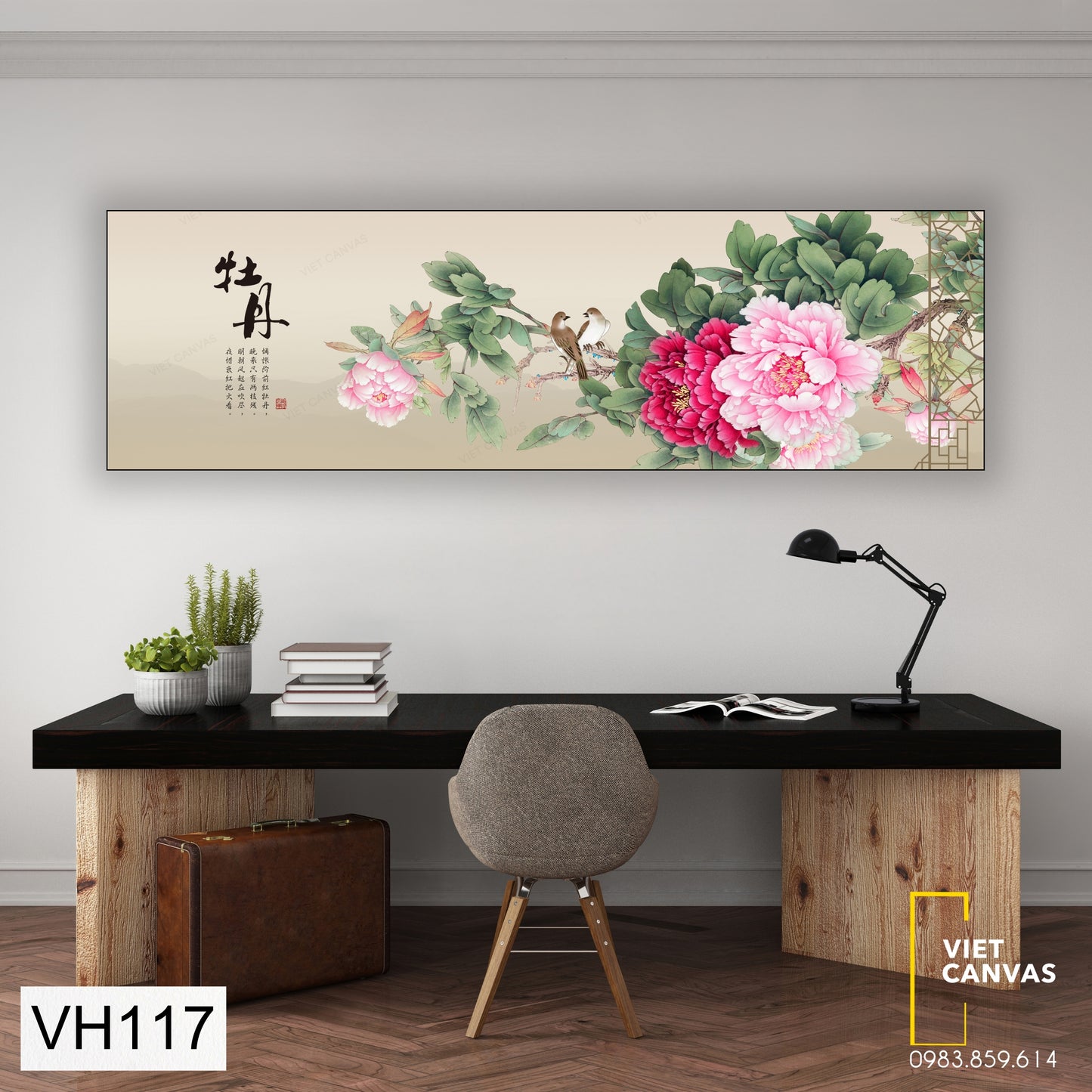 Tranh Hoa Sắc Hồng - VH117