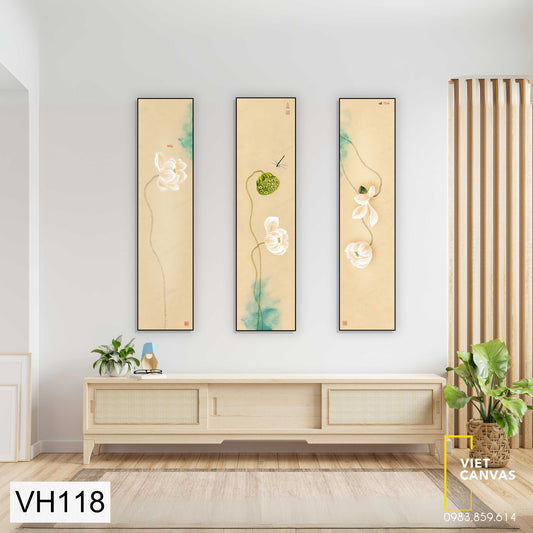 Bộ 3 Tranh Hoa Sen - VH118