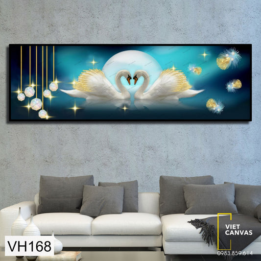 Tranh Thiên Nga Dưới Trăng - VH168