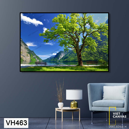 Tranh Khung Cảnh Sông Núi Yên Bình - VH463