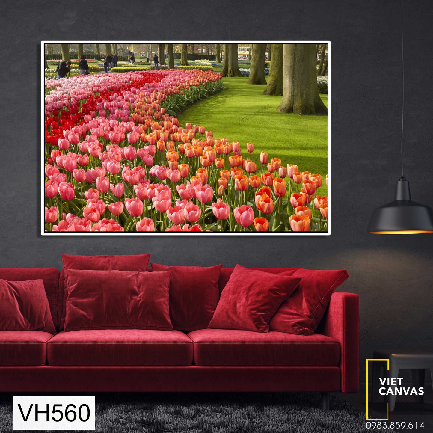 Tranh Vườn Hoa Tulip - VH560