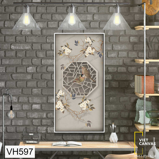 Tranh Cặp Chim Yến Sum Vầy - VH597