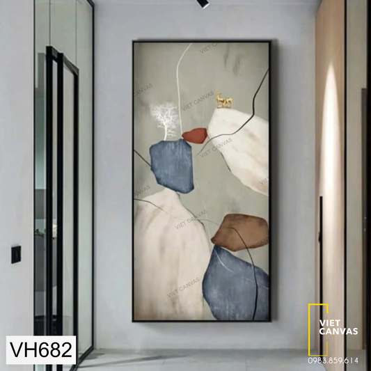 Tranh Trừu Tượng Nai Trên Các Mảng - VH682
