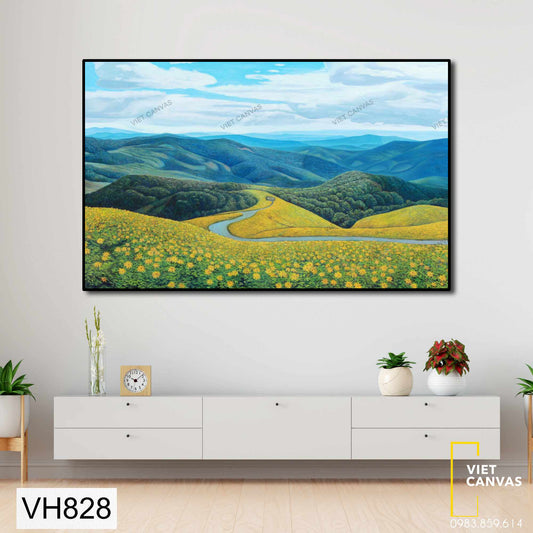 Tranh Đồng Hoa Cúc Vàng - VH828