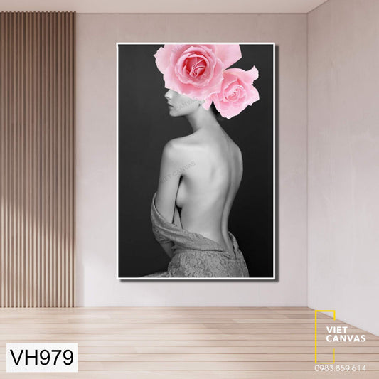 Tranh Nghệ Thuật Cô Giá Che Mặt - VH979