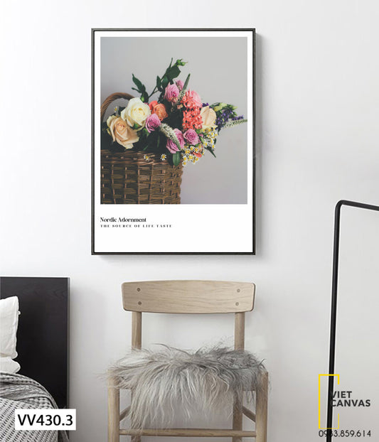 Tranh Giỏ Hoa Tươi - VV430.3