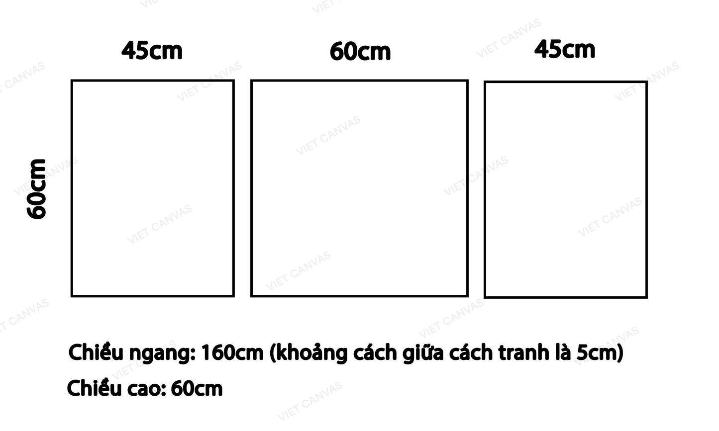 Bộ 3 Tranh Tàu Lá Gợn Sóng - VE076