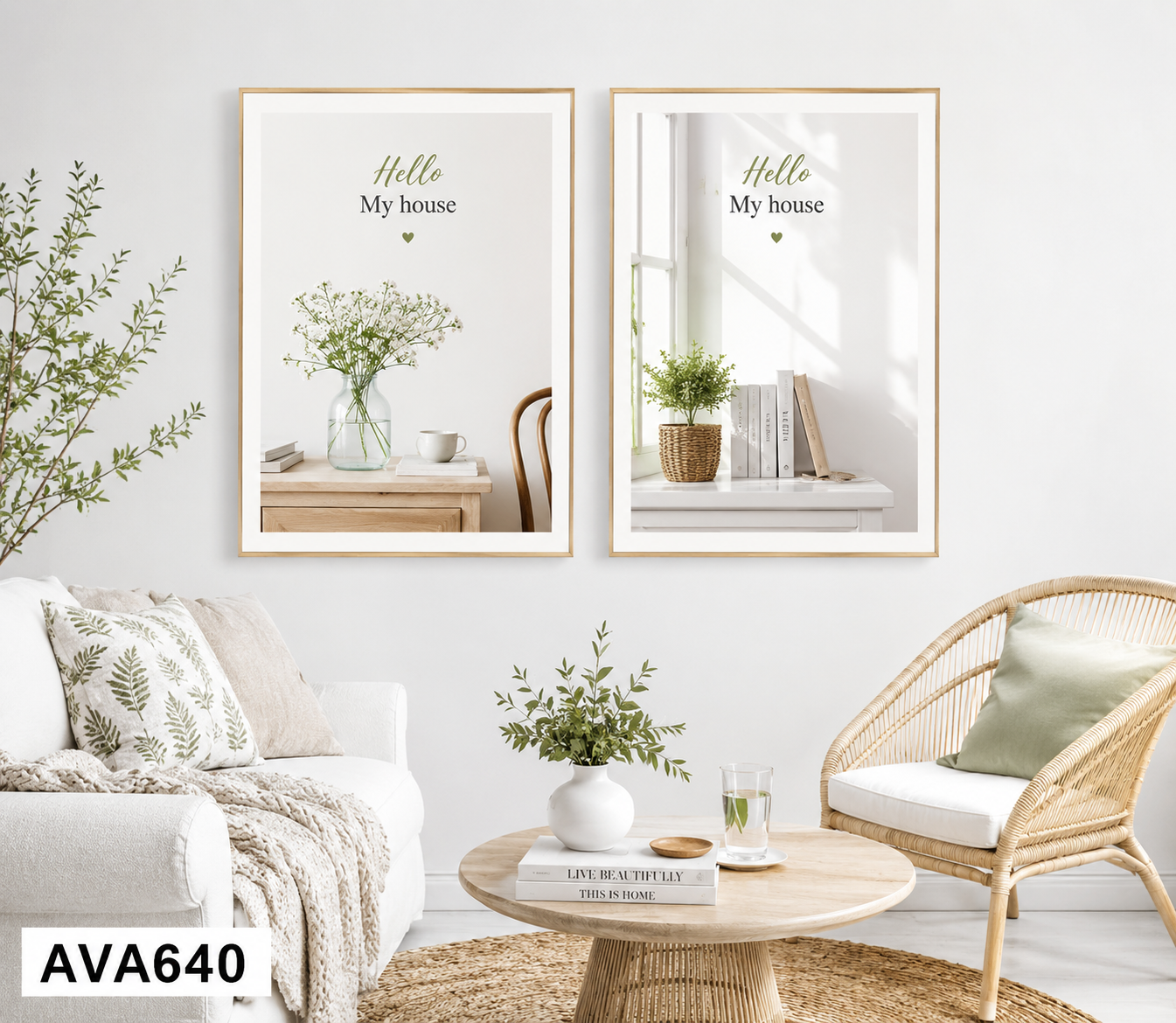 Bộ 2 Tranh Chậu Cây - AVA640