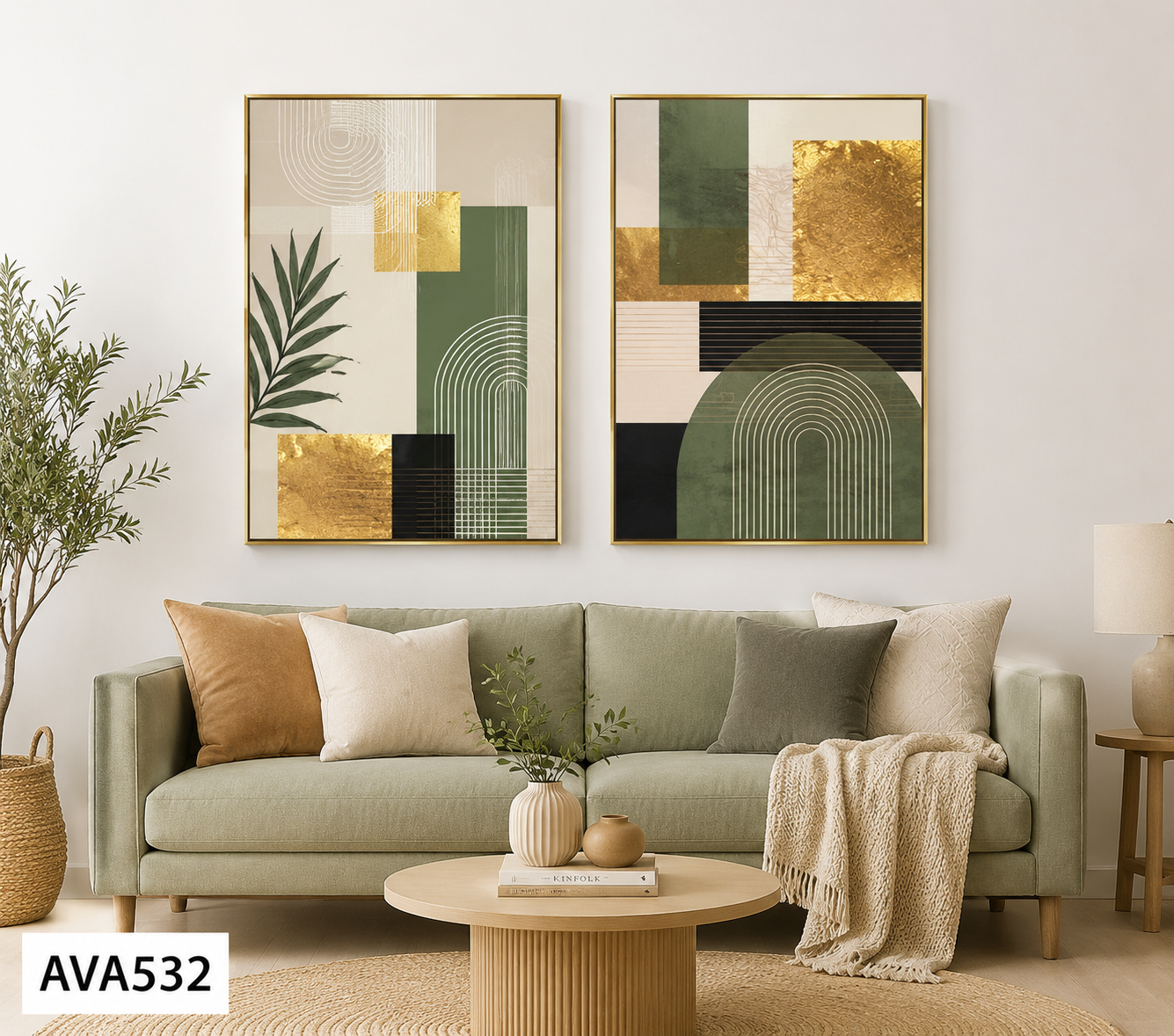 Bộ 2 Tranh Tối Giản - AVA532