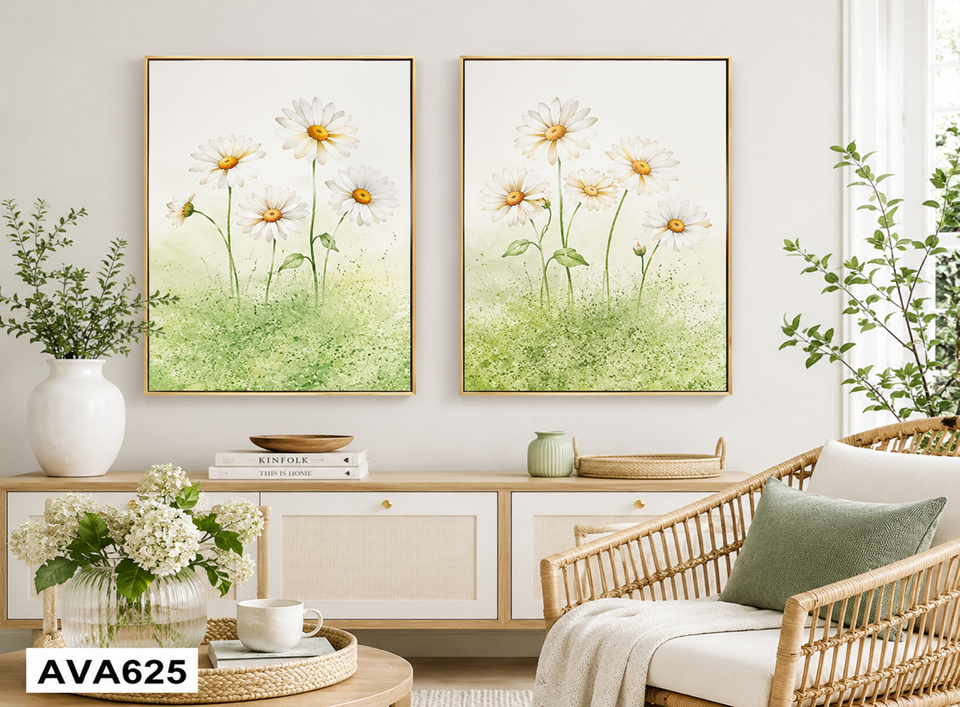Bộ 2 Tranh Hoa Dại - AVA625