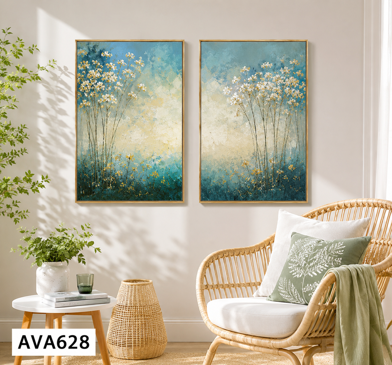 Bộ 2 Tranh Hoa Dại- AVA628
