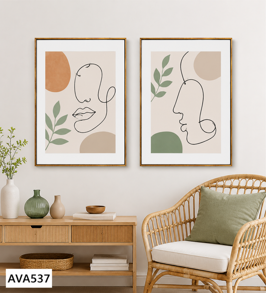 Bộ 2 Tranh Tối Giản - AVA537