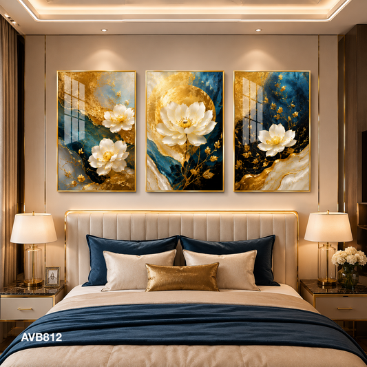 Bộ 3 Tranh Ánh Vàng Tinh Tế - AVB812
