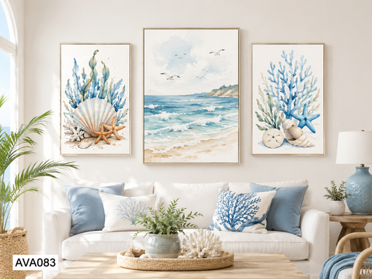 Bộ 3 Tranh Biển - AVA083