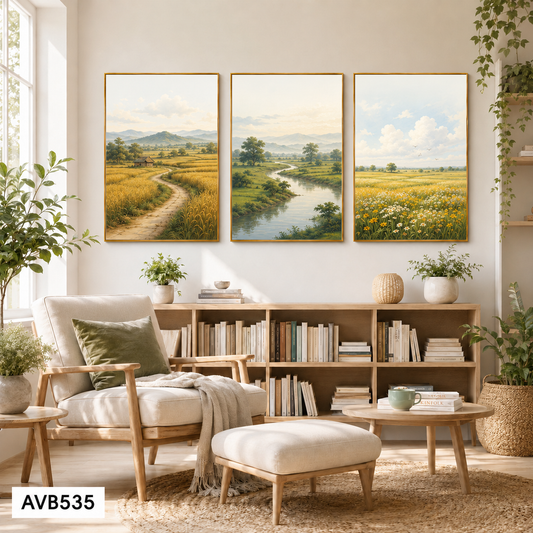 Bộ 3 Tranh Đồng Quê - AVB535