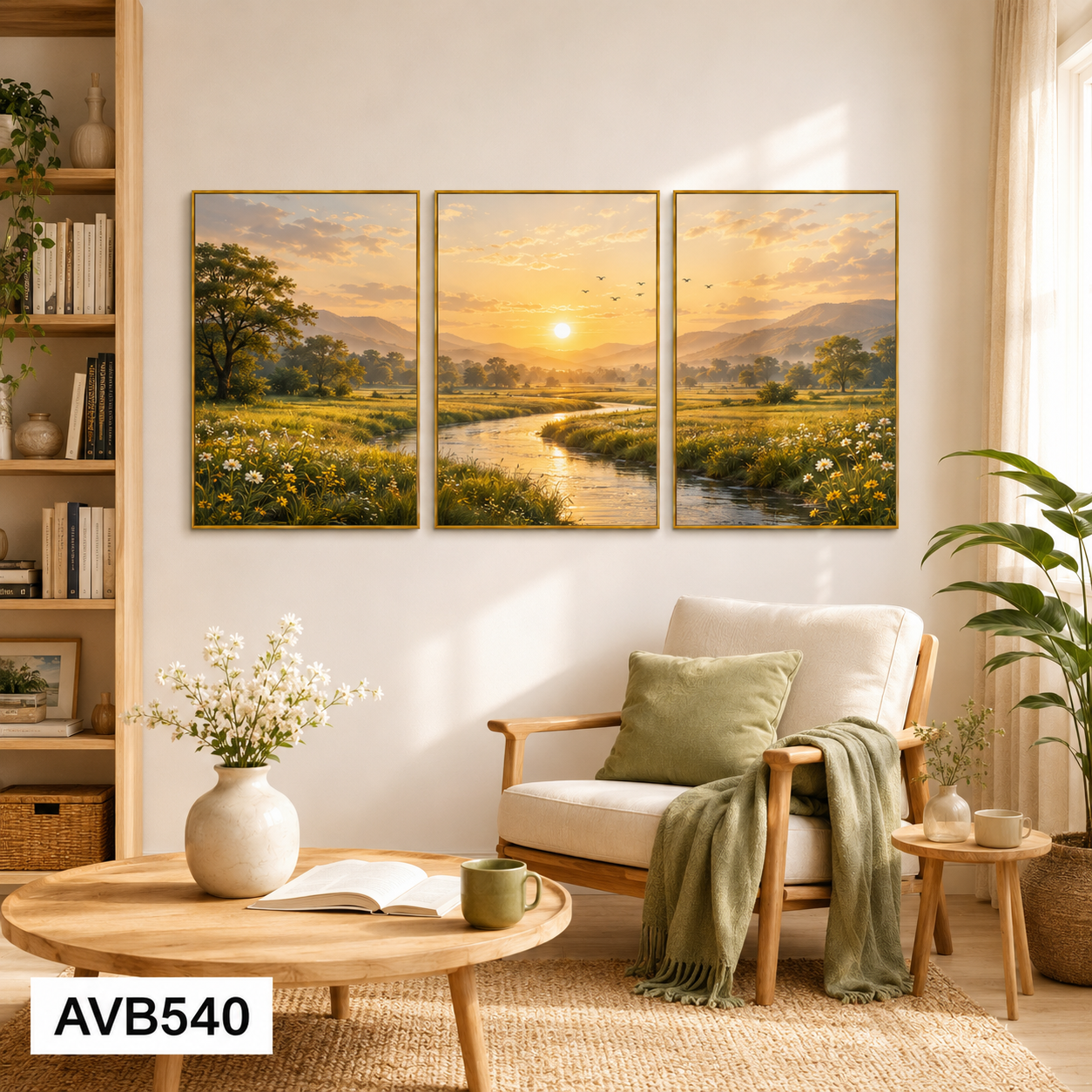 Bộ 3 Tranh Đồng Quê - AVB540