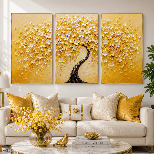 Bộ 3 Tranh Hoa Mùa Xuân - AVB492