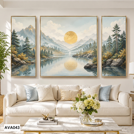 Bộ 3 Tranh Dãy Núi Phía Sau - AVA043