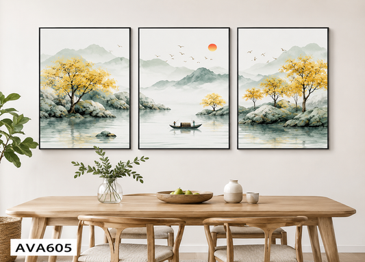 Bộ 3 Tranh Phong Cảnh - AVA605