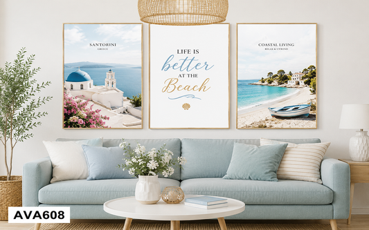Bộ 3 Tranh Phong Cảnh - AVA608