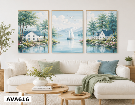 Bộ 3 Tranh Phong Cảnh - AVA616