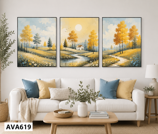 Bộ 3 Tranh Phong Cảnh - AVA619