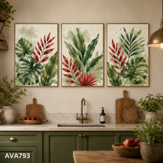 Bộ 3 Tranh Sắc Lá - AVA793