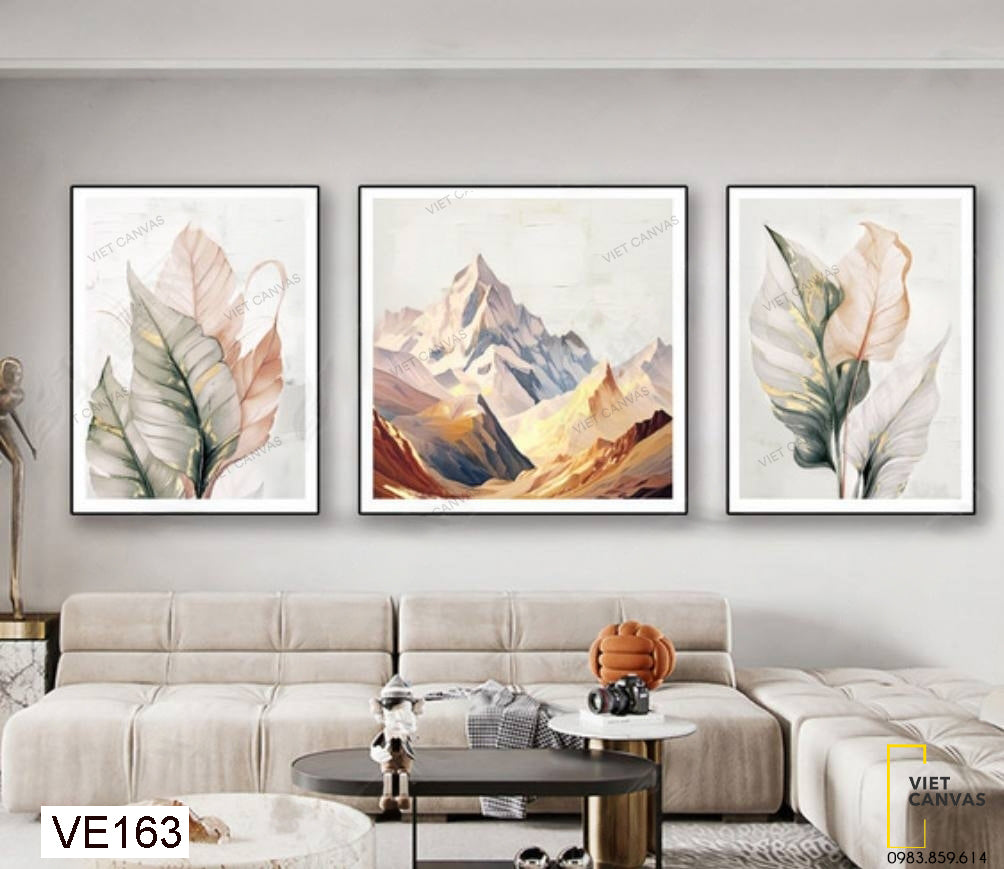 Bộ 3 Tranh Thiên Nhiên Đẹp Đẽ - Ve163 - Viet Canvas