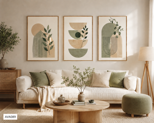 Bộ 3 Tranh Tối Giản - AVA089