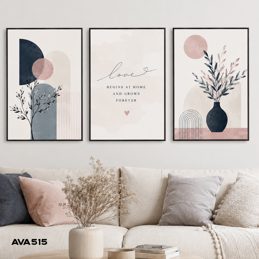 Bộ 3 Tranh Tối Giản - AVA515